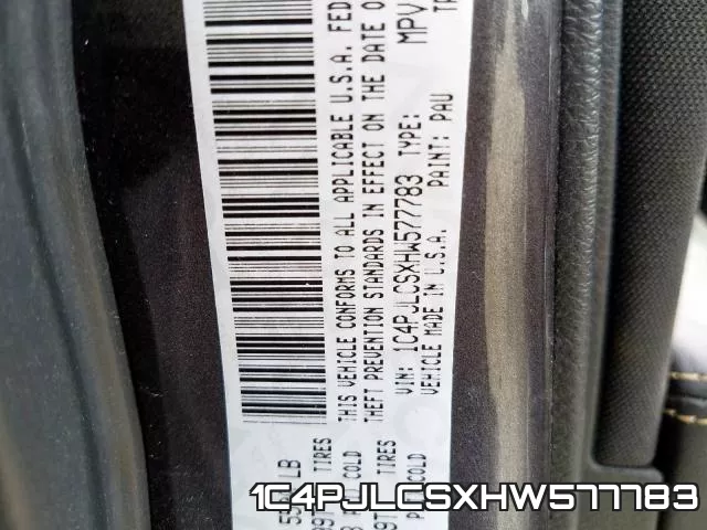 1C4PJLCSXHW577783 фото 2