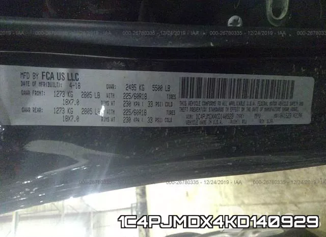 1C4PJMDX4KD140929 фото 10