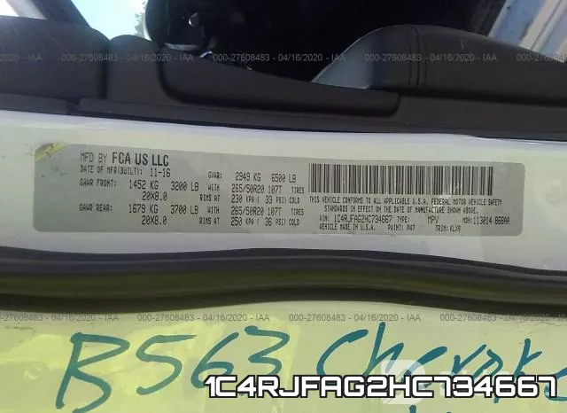 1C4RJFAG2HC734667 фото 10