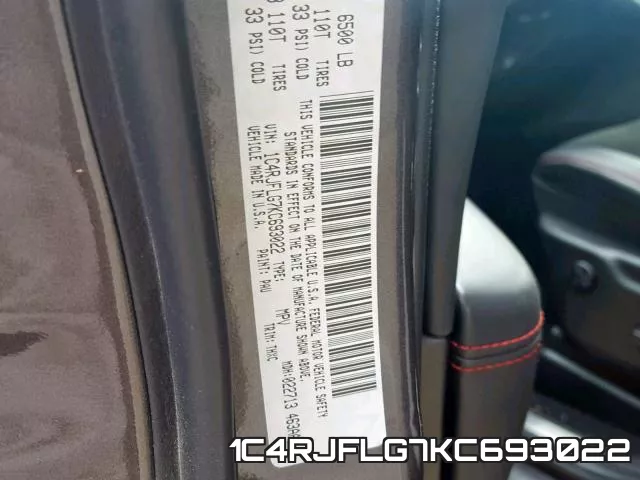 1C4RJFLG7KC693022 фото 2