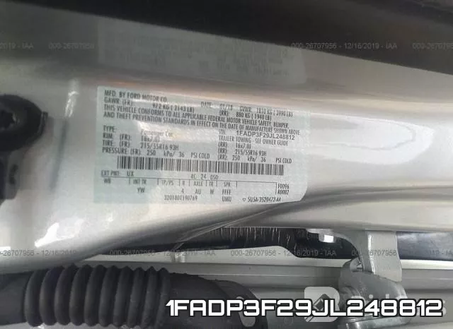 1FADP3F29JL248812 фото 10