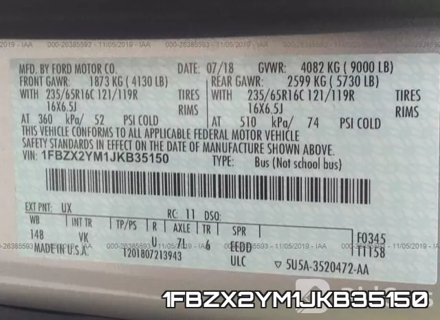 1FBZX2YM1JKB35150 фото 10