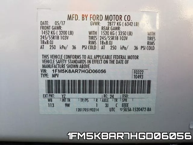 1FM5K8AR7HGD06056 фото 2