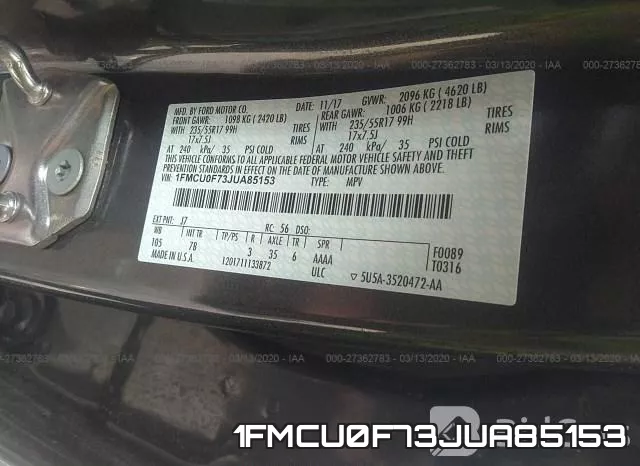 1FMCU0F73JUA85153 фото 10