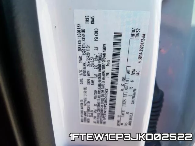 1FTEW1CP3JKD02522 фото 2