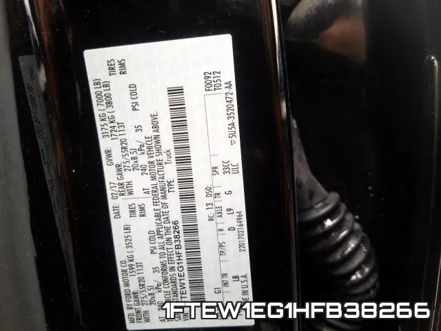 1FTEW1EG1HFB38266 фото 2