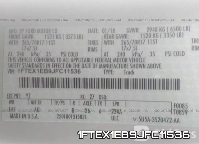 1FTEX1EB9JFC11536 фото 10