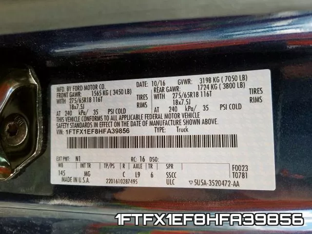 1FTFX1EF8HFA39856 фото 2