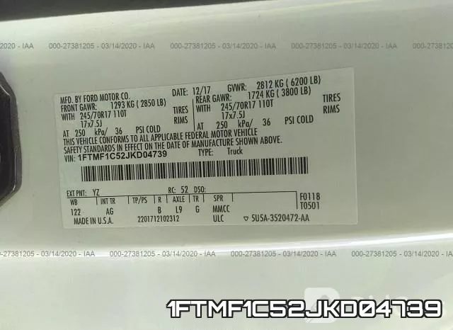 1FTMF1C52JKD04739 фото 10