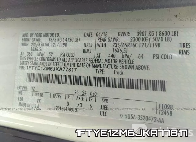 1FTYE1ZM6JKA77817 фото 10