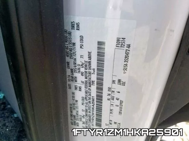 1FTYR1ZM1HKA25901 фото 2