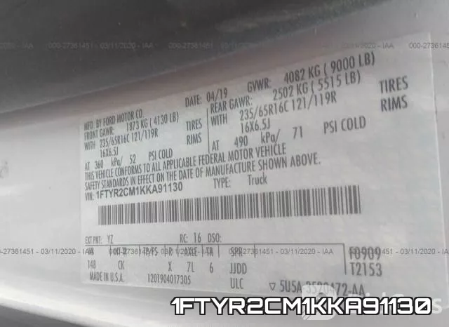 1FTYR2CM1KKA91130 фото 10