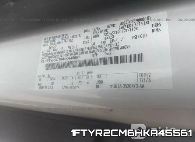 1FTYR2CM6HKA45561 фото 10
