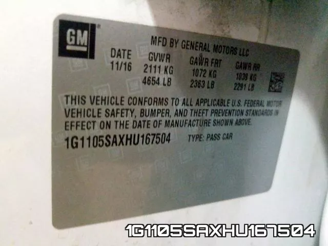 1G1105SAXHU167504 фото 2
