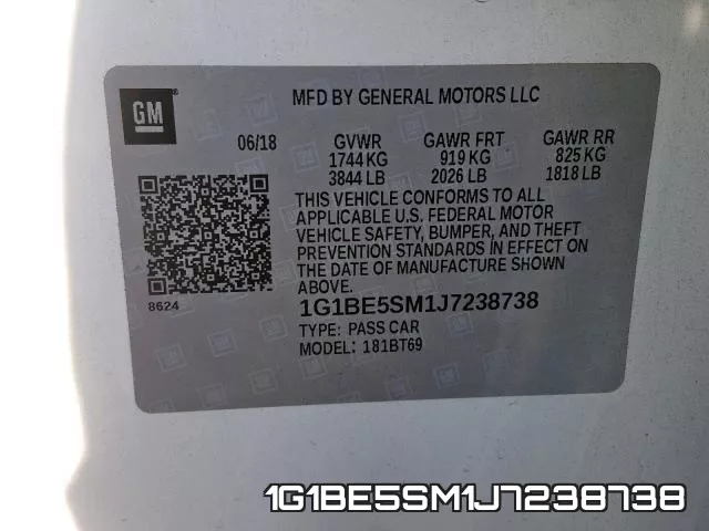 1G1BE5SM1J7238738 фото 2