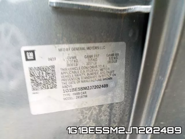 1G1BE5SM2J7202489 фото 2