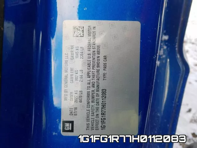 1G1FG1R77H0112083 фото 2