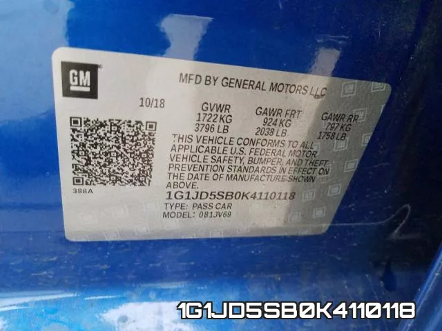 1G1JD5SB0K4110118 фото 2