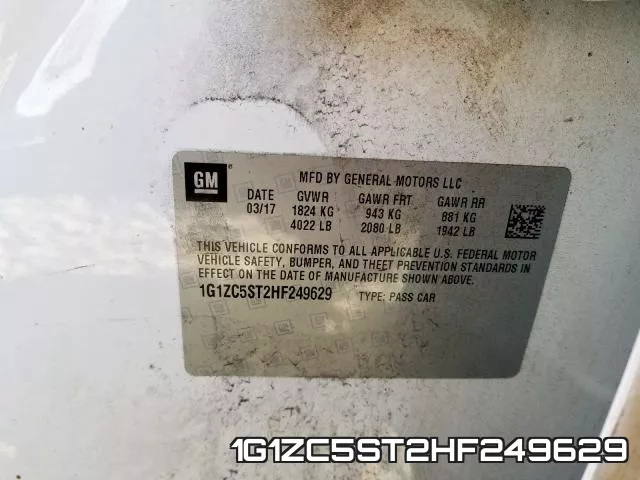 1G1ZC5ST2HF249629 фото 2