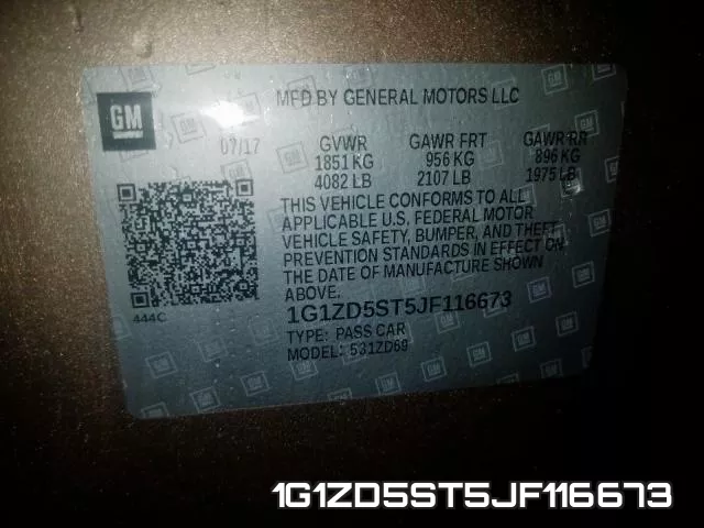 1G1ZD5ST5JF116673 фото 2