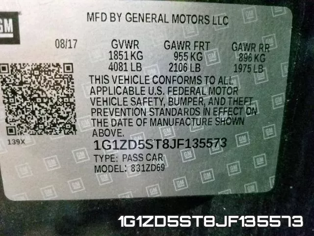 1G1ZD5ST8JF135573 фото 2