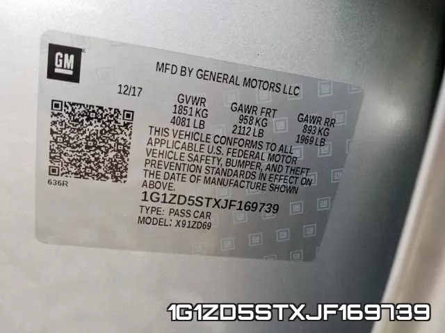 1G1ZD5STXJF169739 фото 2