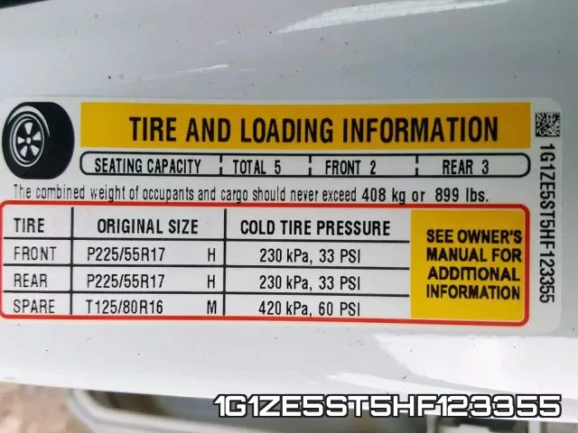 1G1ZE5ST5HF123355 фото 2