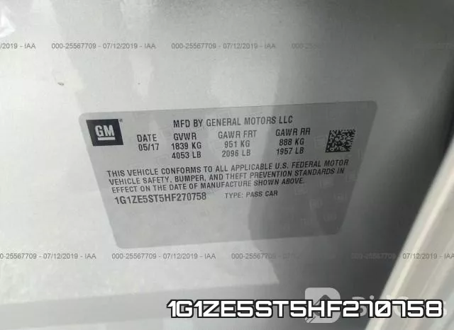 1G1ZE5ST5HF270758 фото 10