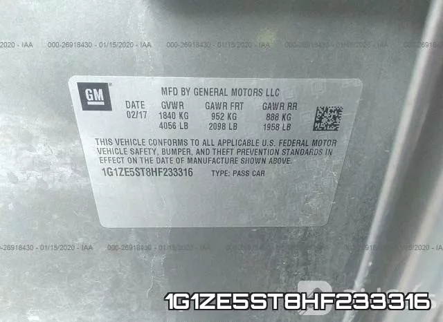1G1ZE5ST8HF233316 фото 10