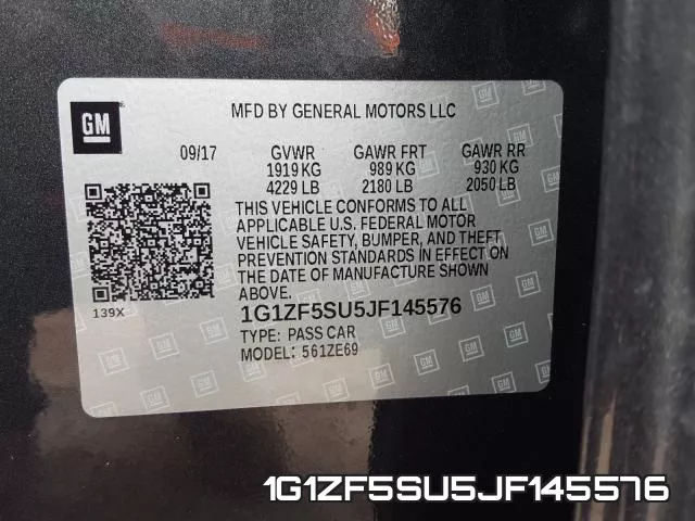 1G1ZF5SU5JF145576 фото 2