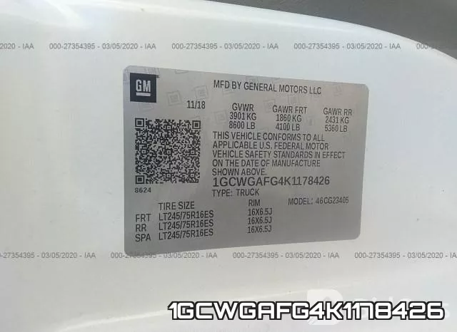 1GCWGAFG4K1178426 фото 10