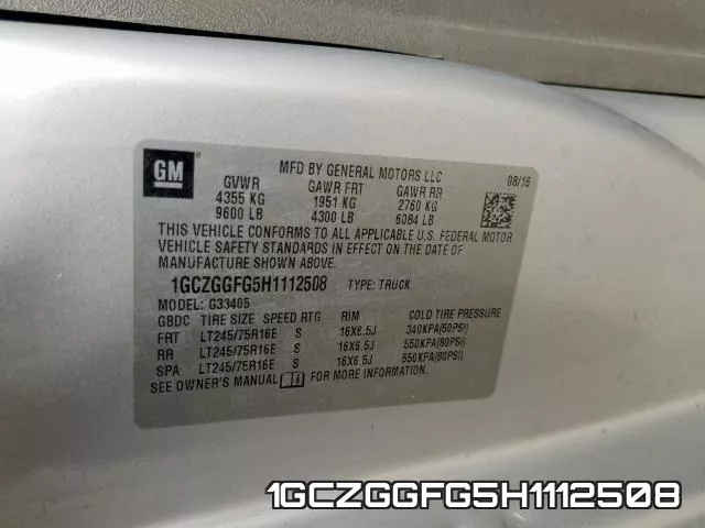 1GCZGGFG5H1112508 фото 2