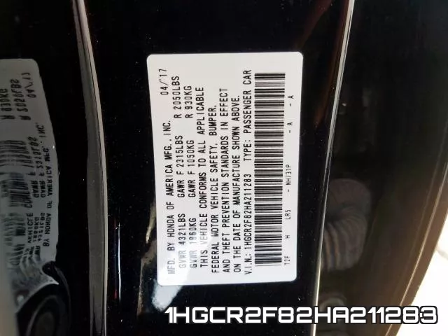 1HGCR2F82HA211283 фото 2
