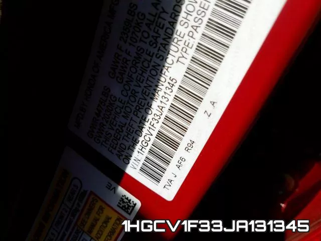 1HGCV1F33JA131345 фото 2