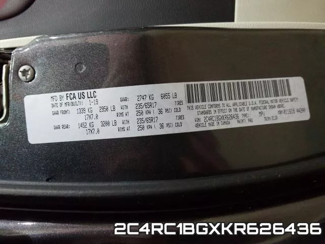 2C4RC1BGXKR626436 фото 2