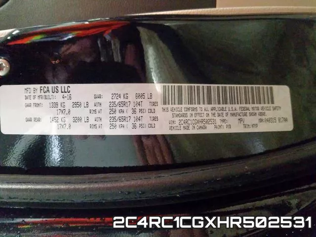 2C4RC1CGXHR502531 фото 2