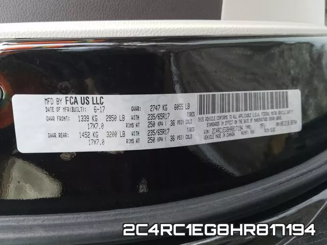 2C4RC1EG8HR817194 фото 2