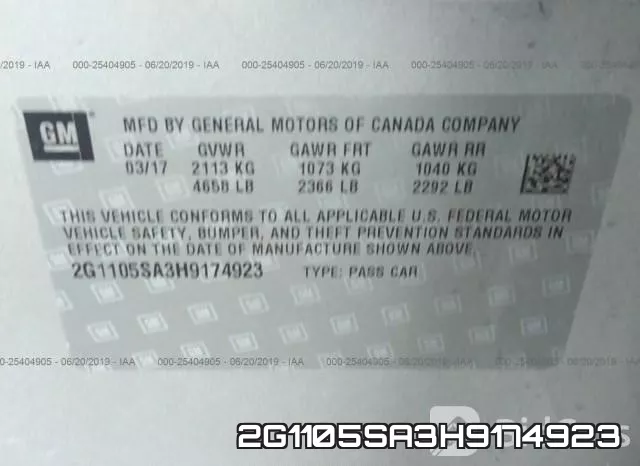 2G1105SA3H9174923 фото 10