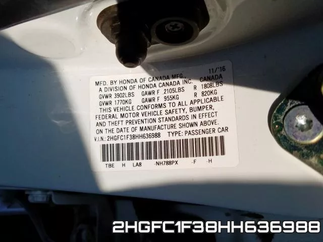 2HGFC1F38HH636988 фото 2