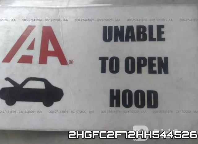 2HGFC2F72HH544526 фото 2