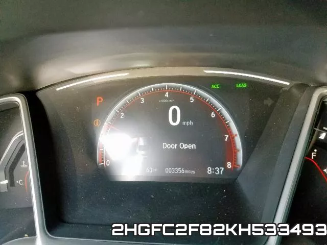 2HGFC2F82KH533493 фото 9