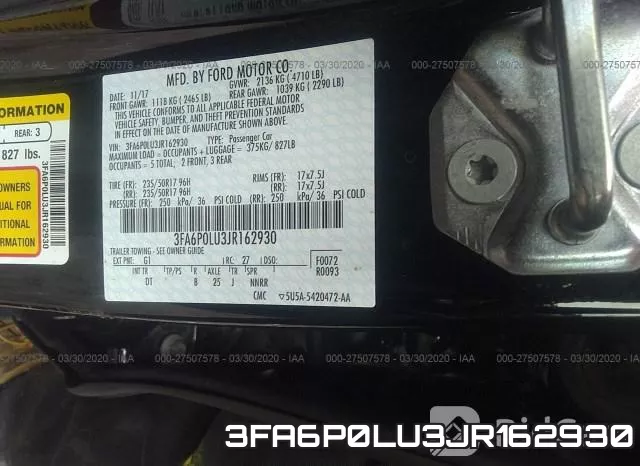 3FA6P0LU3JR162930 фото 10