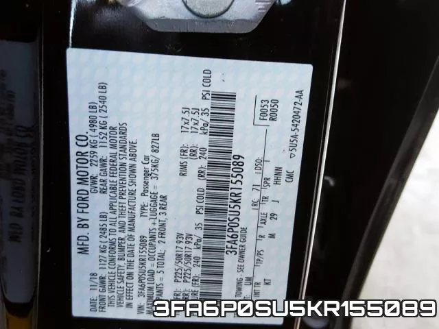 3FA6P0SU5KR155089 фото 2