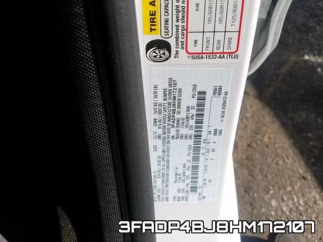3FADP4BJ8HM172107 фото 2