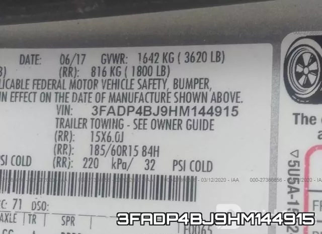 3FADP4BJ9HM144915 фото 10