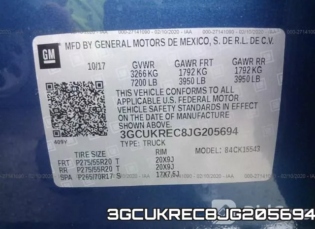 3GCUKREC8JG205694 фото 10