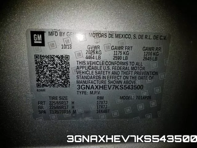 3GNAXHEV7KS543500 фото 2