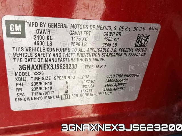 3GNAXNEX3JS623200 фото 2