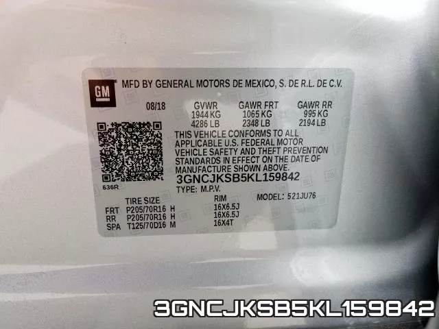 3GNCJKSB5KL159842 фото 2