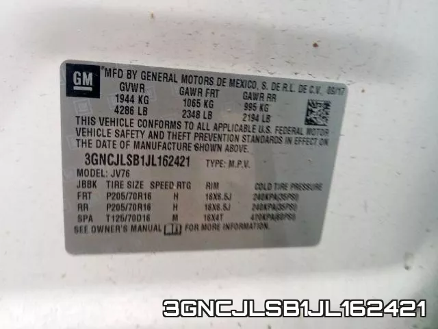 3GNCJLSB1JL162421 фото 2